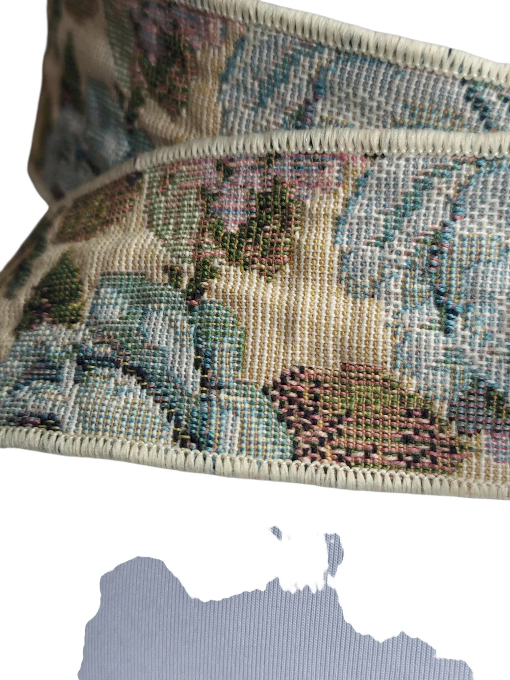 Vintage Floral Tapestry Belt Rope Buckle Woven Fabric Adjustable Boho Cottagecor